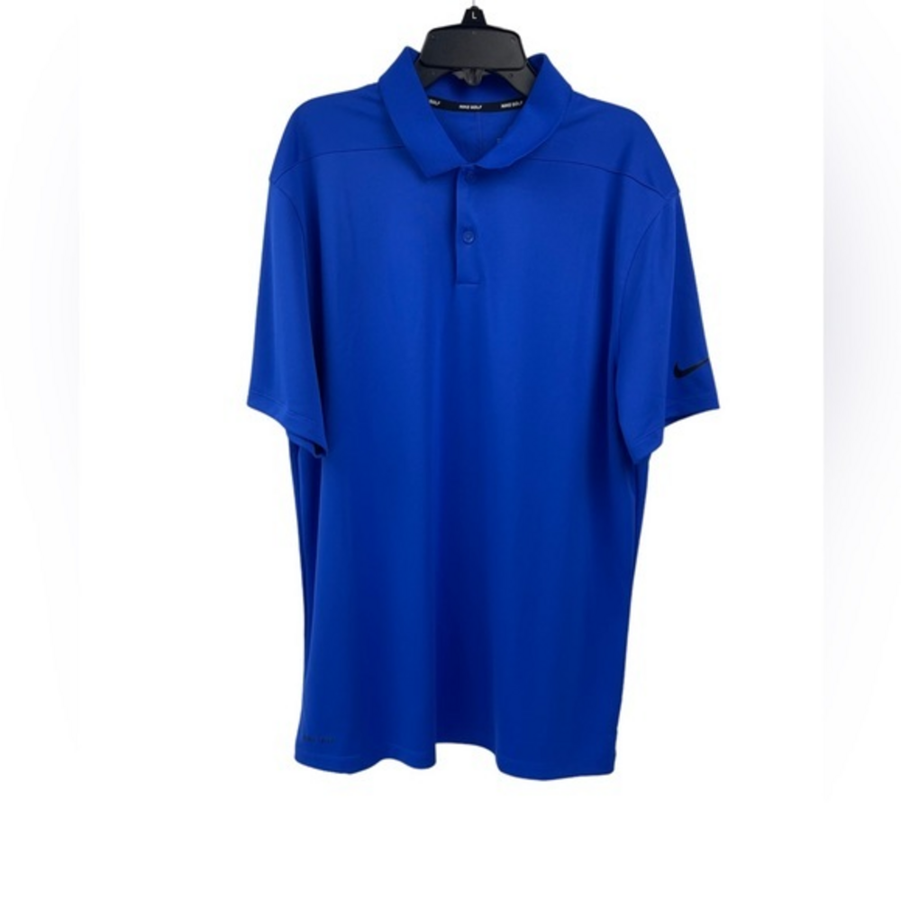 Nike Golf‎ Dri-Fit Short Sleeve Polo Shirt in Blue Size Medium Men's